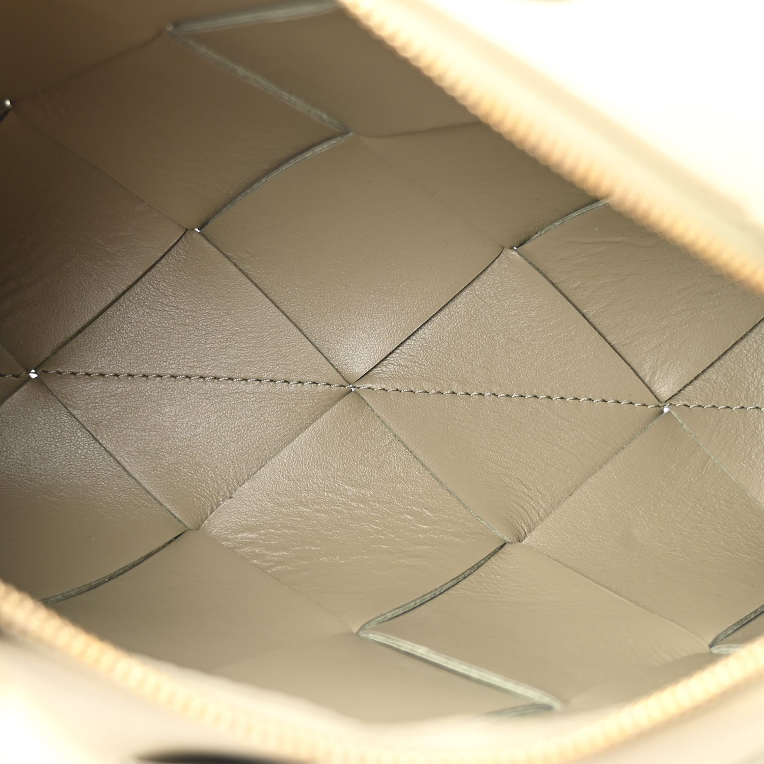 Bottega Veneta Lambskin Maxi Intrecciato Small Cassette Camera Bag Travertine 5 of 9