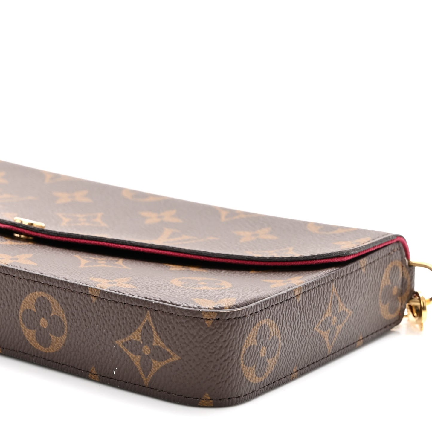 Monogram Pochette Felicie Chain Wallet Fuchsia