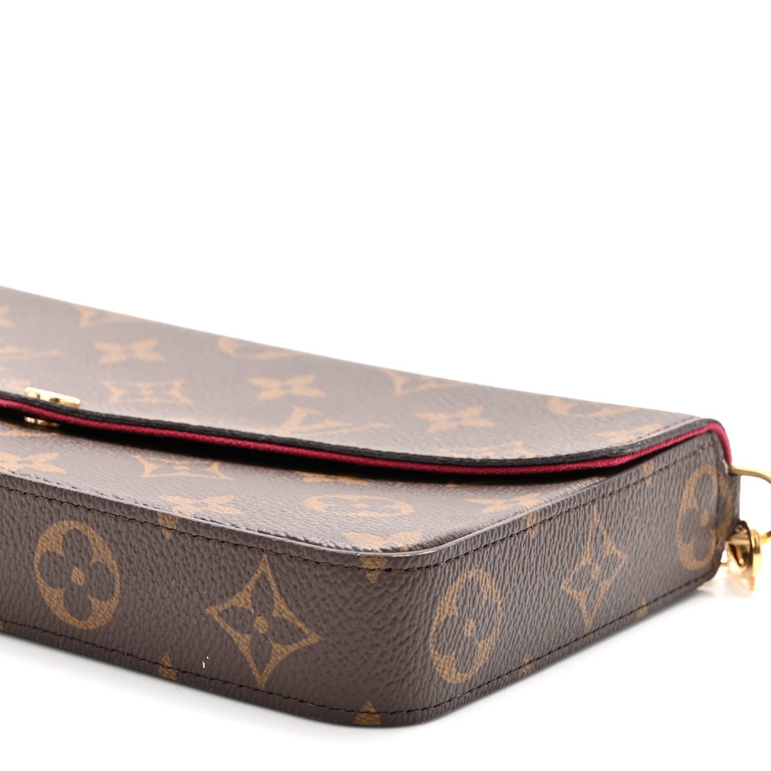 Louis Vuitton Monogram Pochette Felicie Chain Wallet Fuchsia 10 of 10
