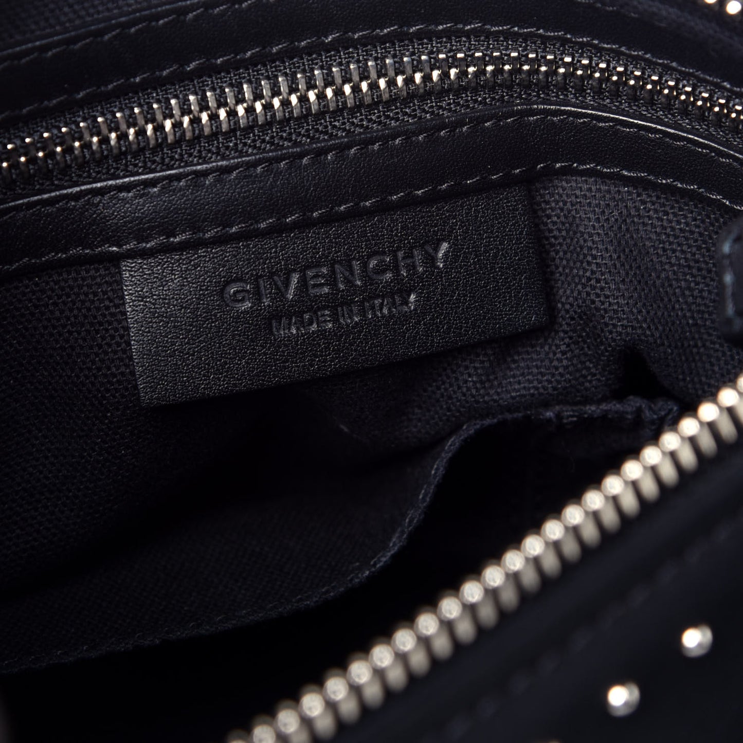 Calfskin Studded Small Pandora Black