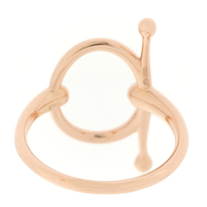 Hermes 18K Rose Gold PM Filet D'Or Ring 53 6.5 3 of 4