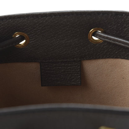 Gucci GG Supreme Monogram Web Mini Ophidia Bucket Bag Brown 7 of 9