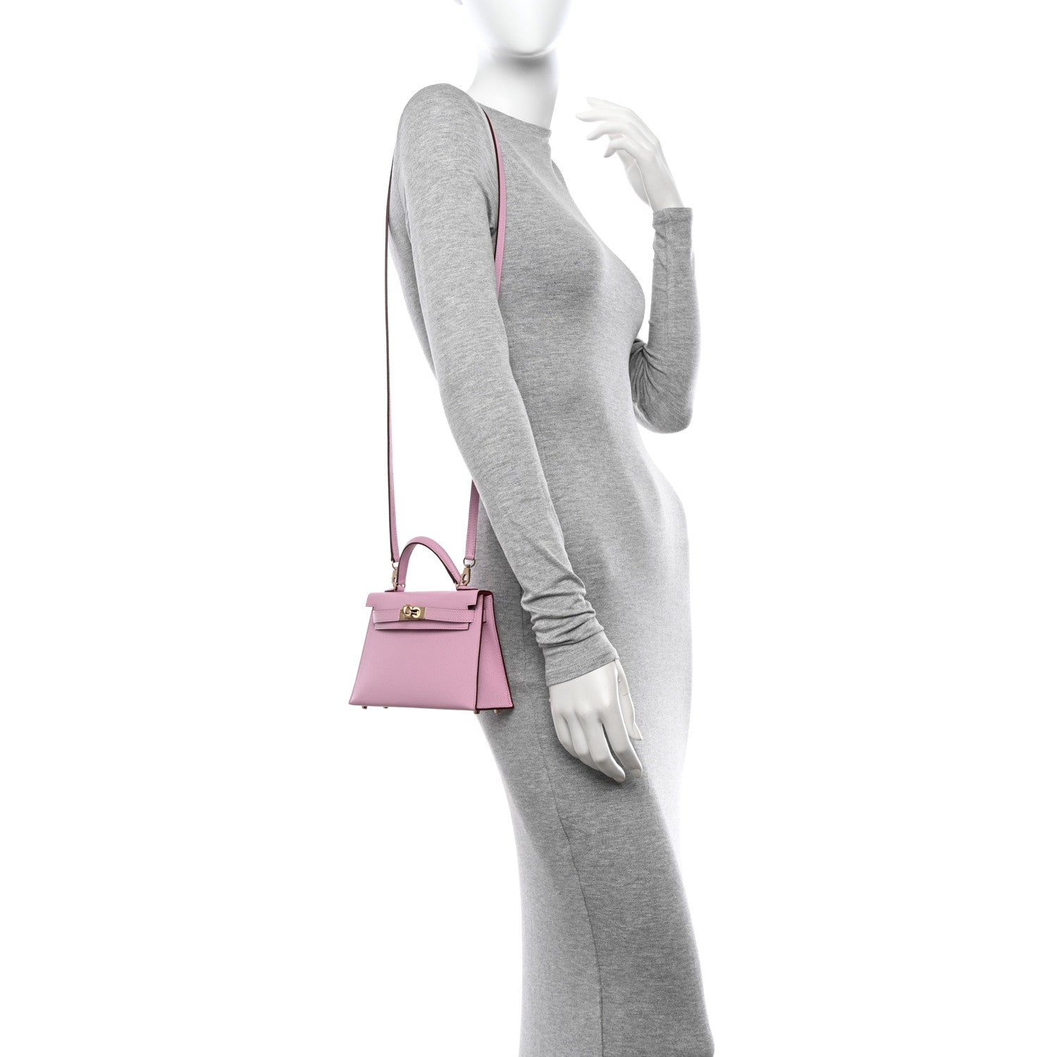 Hermes Epsom Horseshoe Mini Kelly Sellier 20 Mauve Sylvestre Rose Mexico 3 of 12