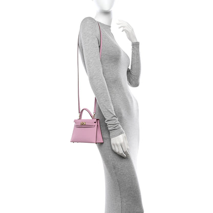 Hermes Epsom Horseshoe Mini Kelly Sellier 20 Mauve Sylvestre Rose Mexico 3 of 12