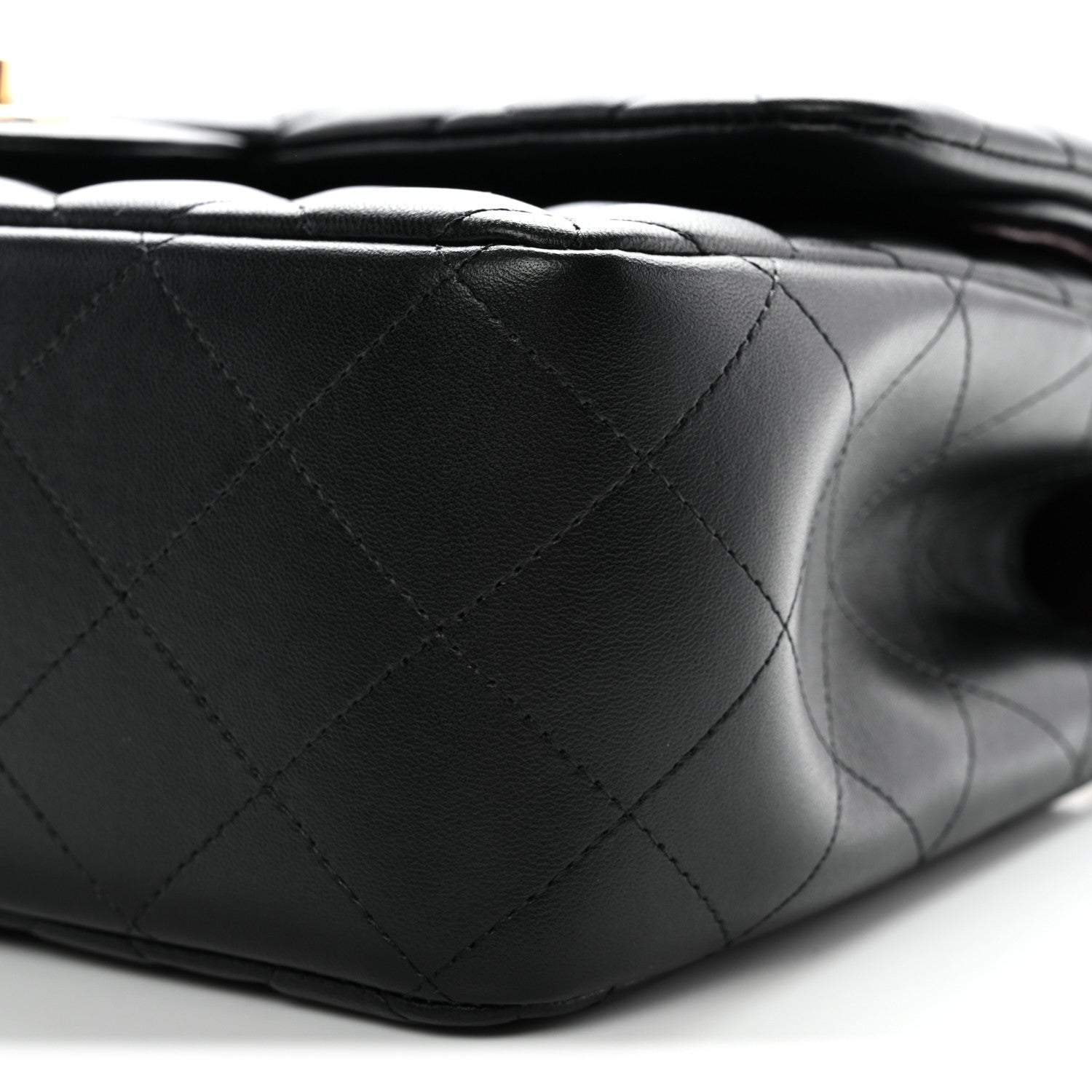Chanel Lambskin Quilted Jumbo Double Flap Black 28 of 37