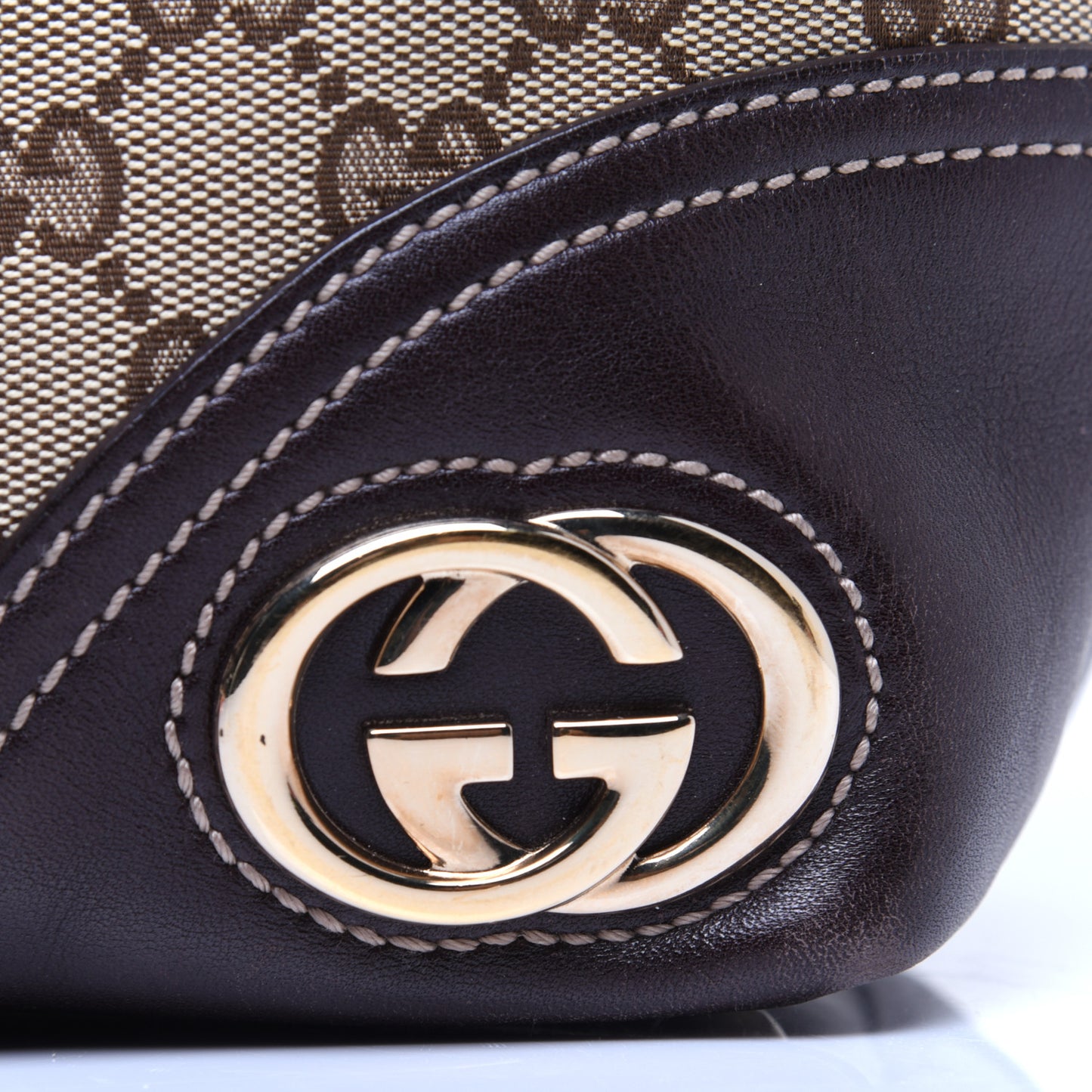 Monogram Medium New Britt Tote Brown