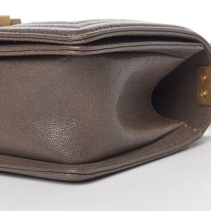 Chanel Caviar Quilted Small Boy Flap Khaki 9 of 10
