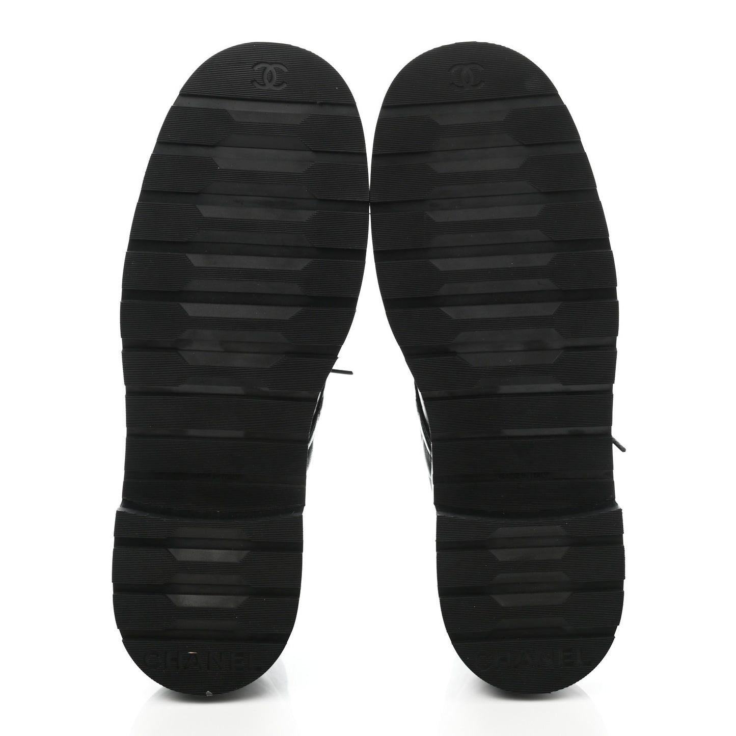 Shiny Lambskin Quilted Lace Up Combat Boots 40.5 Black