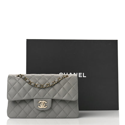 Chanel Caviar Quilted Small Double Flap Grey 10 of 10