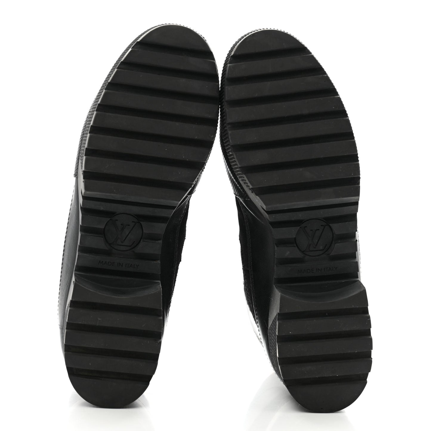 Suede Calfskin Monogram LV Black Heart Laureate Platform Desert Boots 41 Black