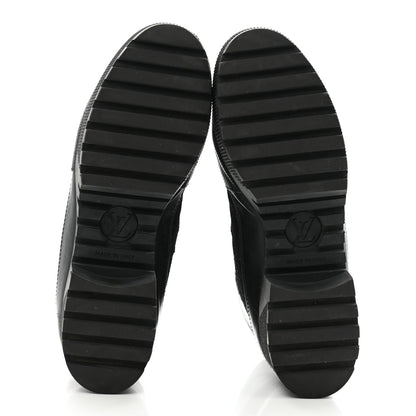 Louis Vuitton Suede Calfskin Monogram LV Black Heart Laureate Platform Desert Boots 41 Black 6 of 13