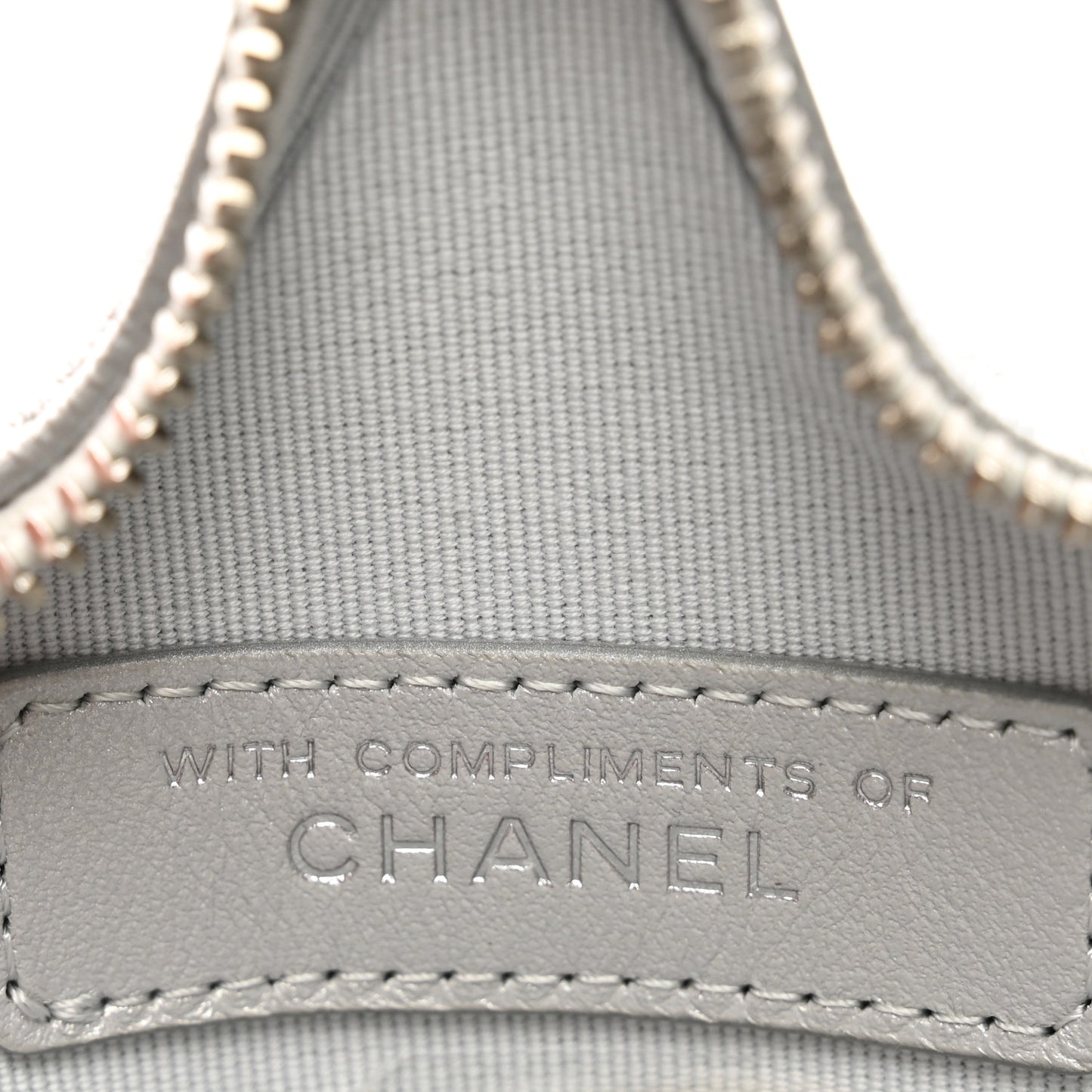 Metallic Calfskin Quilted Star Charm Silver