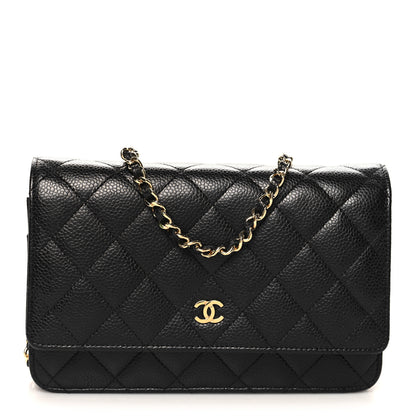 Chanel Caviar Quilted Wallet on Chain WOC Black 1 of 10