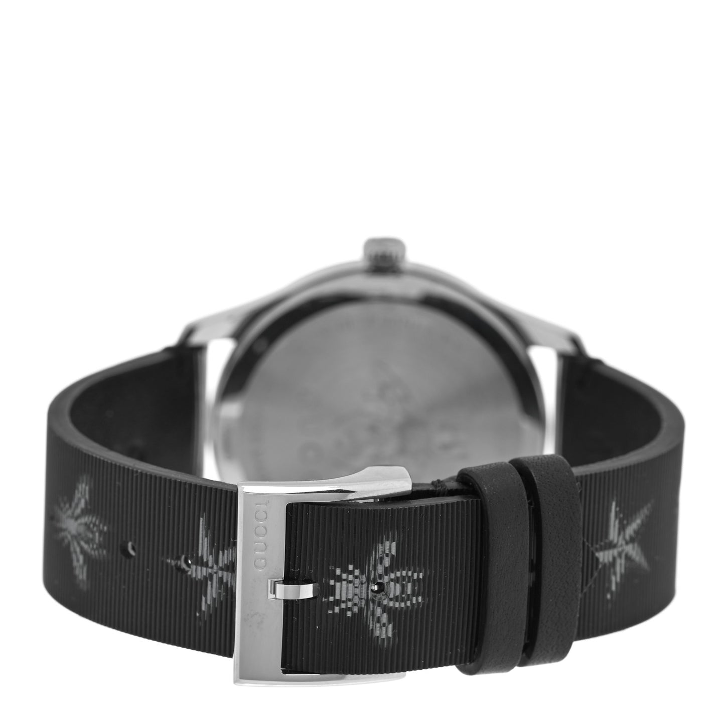 Stainless Steel Calfskin 38mm G-Timeless Bee Star Hologram Quartz Watch Black