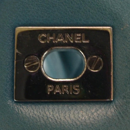 Chanel Lambskin Quilted Jumbo Double Flap Turquoise 7 of 9