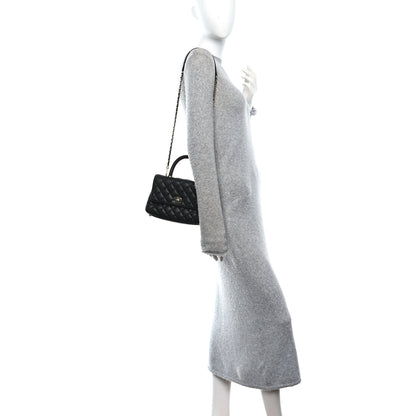 Chanel Caviar Lizard Embossed Quilted Mini Coco Handle Flap Black 3 of 21