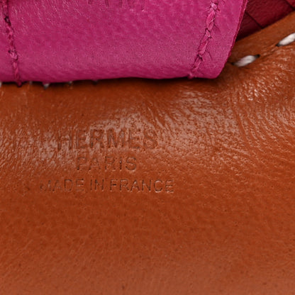Hermes Milo Lambskin Grigri Rodeo Horse Bag Charm PM Gold Rubis Rose Poupre 3 of 5