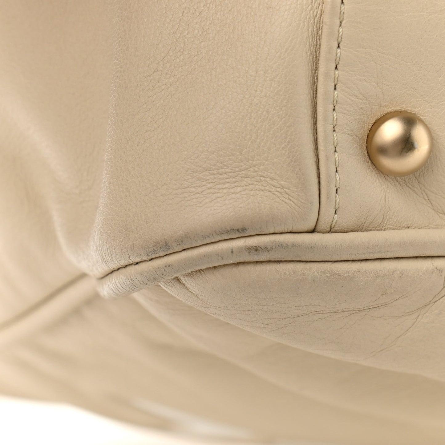 Lambskin Camellia Tote Beige