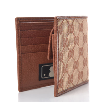 Gucci X MLB Monogram NY Yankees Bi-Fold Wallet Beige Ruggine Ivory 3 of 8
