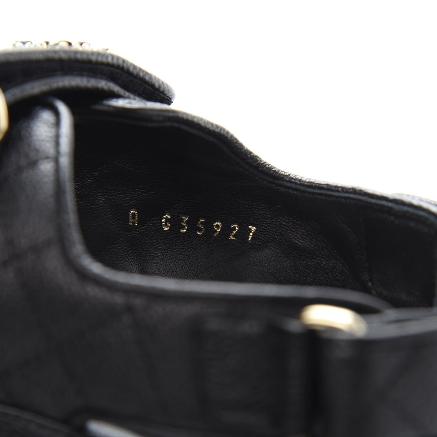 Grained Calfskin Velcro Dad Sandals 41 Black