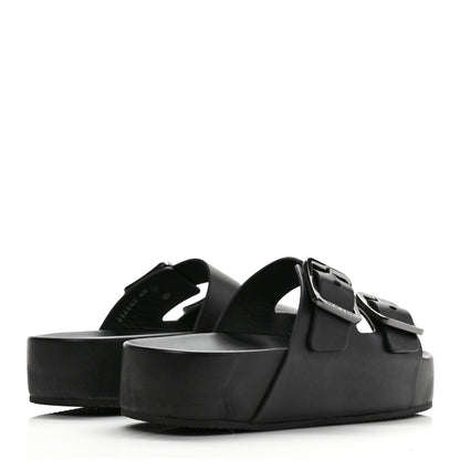 Balenciaga Smooth Nappa Mallorca Platform 50mm Slide Sandals 40 Black 4 of 7