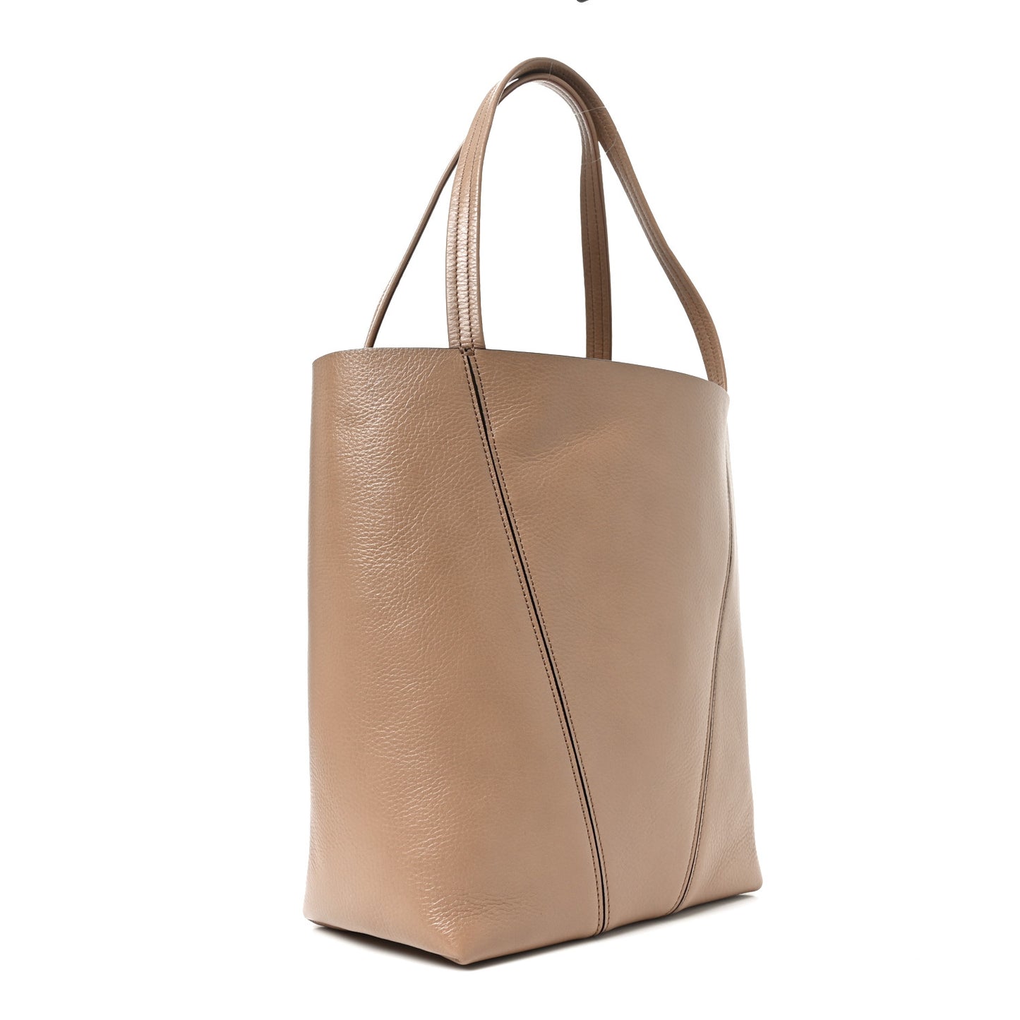 Grained Calfskin Medium Spin Tote Woodrose