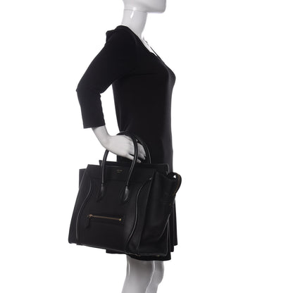 Celine Smooth Calfskin Mini Luggage Black 2 of 10