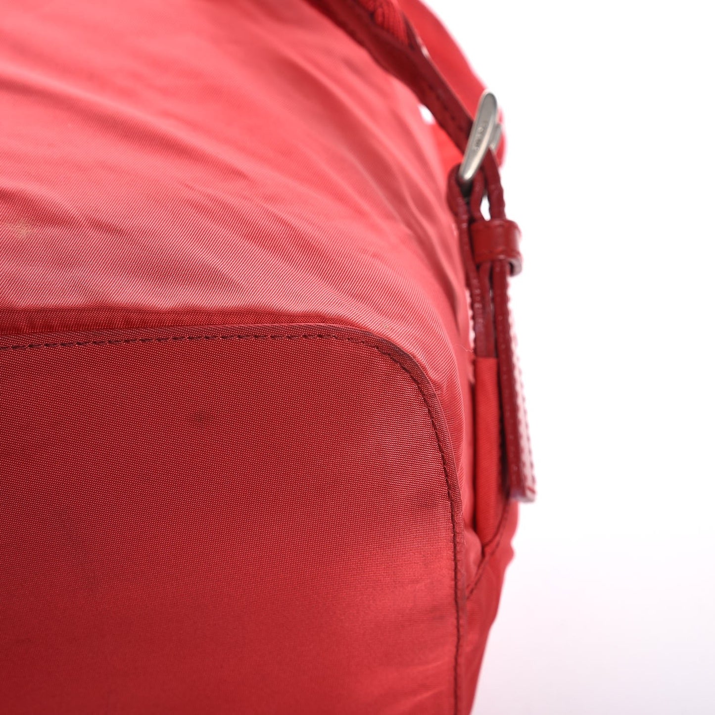 Nylon Vela Medium Backpack Rosso