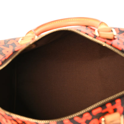 Louis Vuitton Monogram Graffiti Speedy 30 Orange 5 of 8