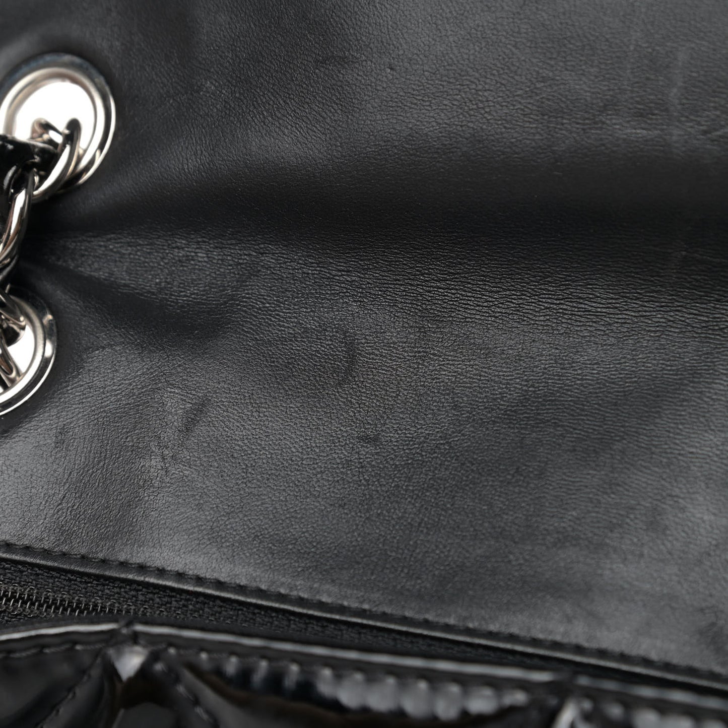 Vinyl Quilted In the Business Flap Bag Black