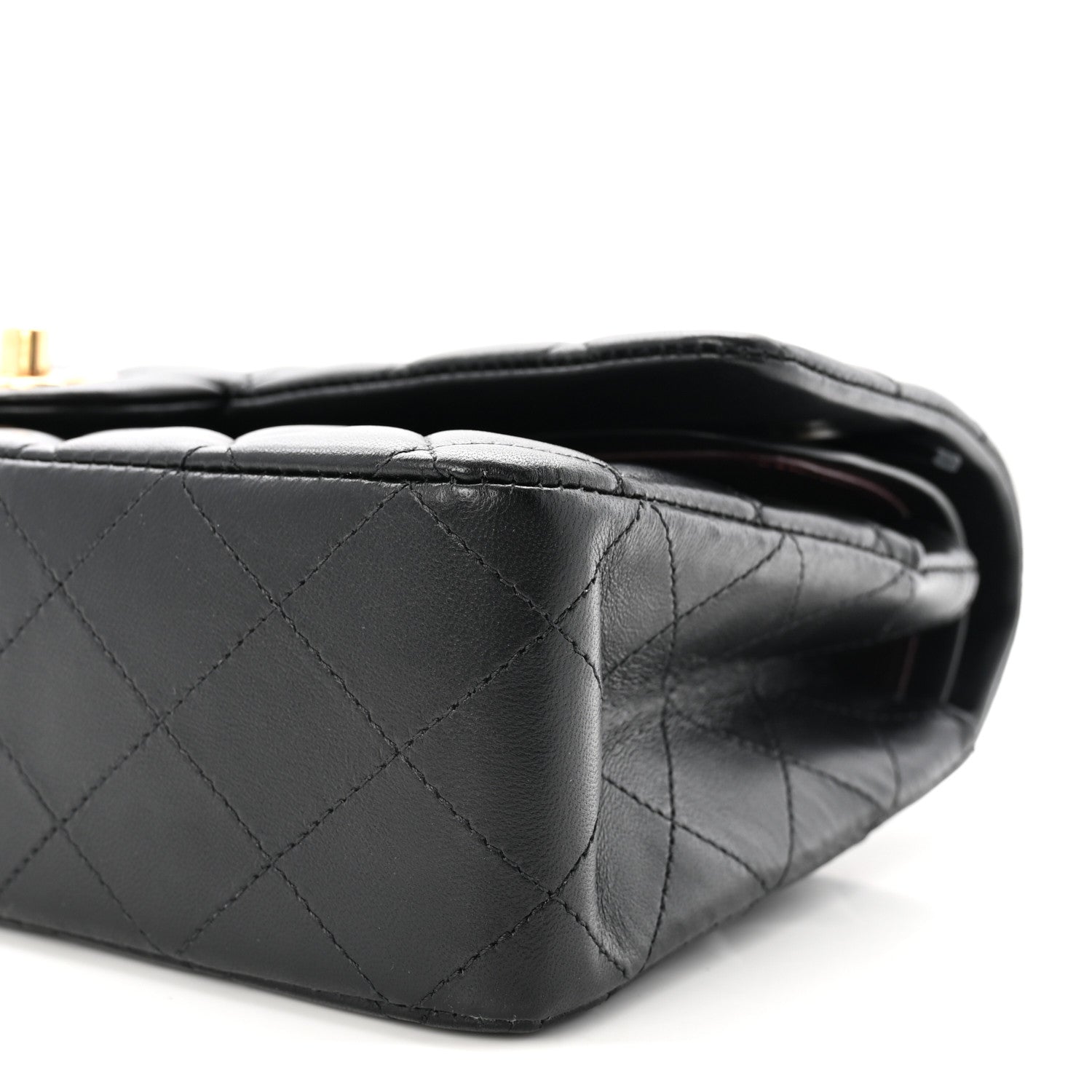 Chanel Lambskin Quilted Medium Double Flap Black 10 of 11