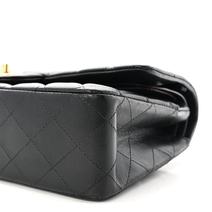 Chanel Lambskin Quilted Medium Double Flap Black 10 of 11