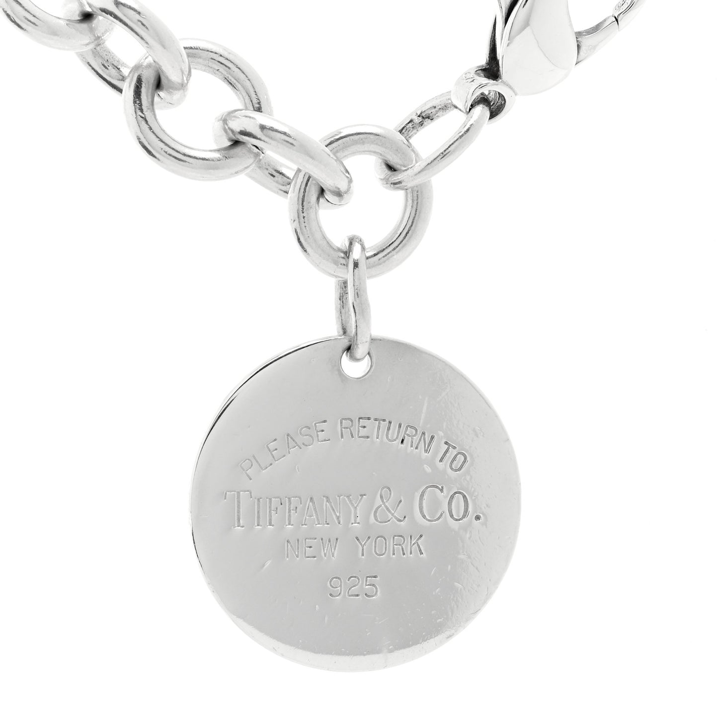 Sterling Silver Return to Tiffany Round Tag Charm Bracelet