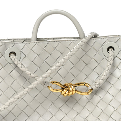 Bottega Veneta Nappa Intrecciato Small Andiamo Shoulder Bag Agate Grey 7 of 9