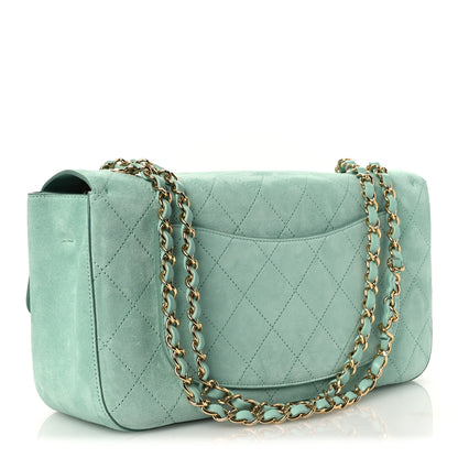 Chanel Suede Calfskin Small Souplissimo Maxi Flap Green 4 of 22