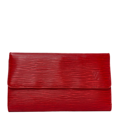 Louis Vuitton Epi Porte Tresor International Wallet Castillan Red 1 of 10