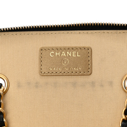 Chanel Lambskin Quilted Pearl Crush Small Vanity Case With Chain Black 6 of 13