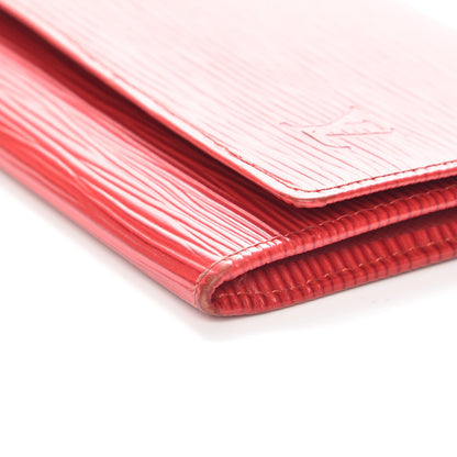 Louis Vuitton Epi Porte Yen 3 Cartes Credit Wallet Castillan Red 9 of 9