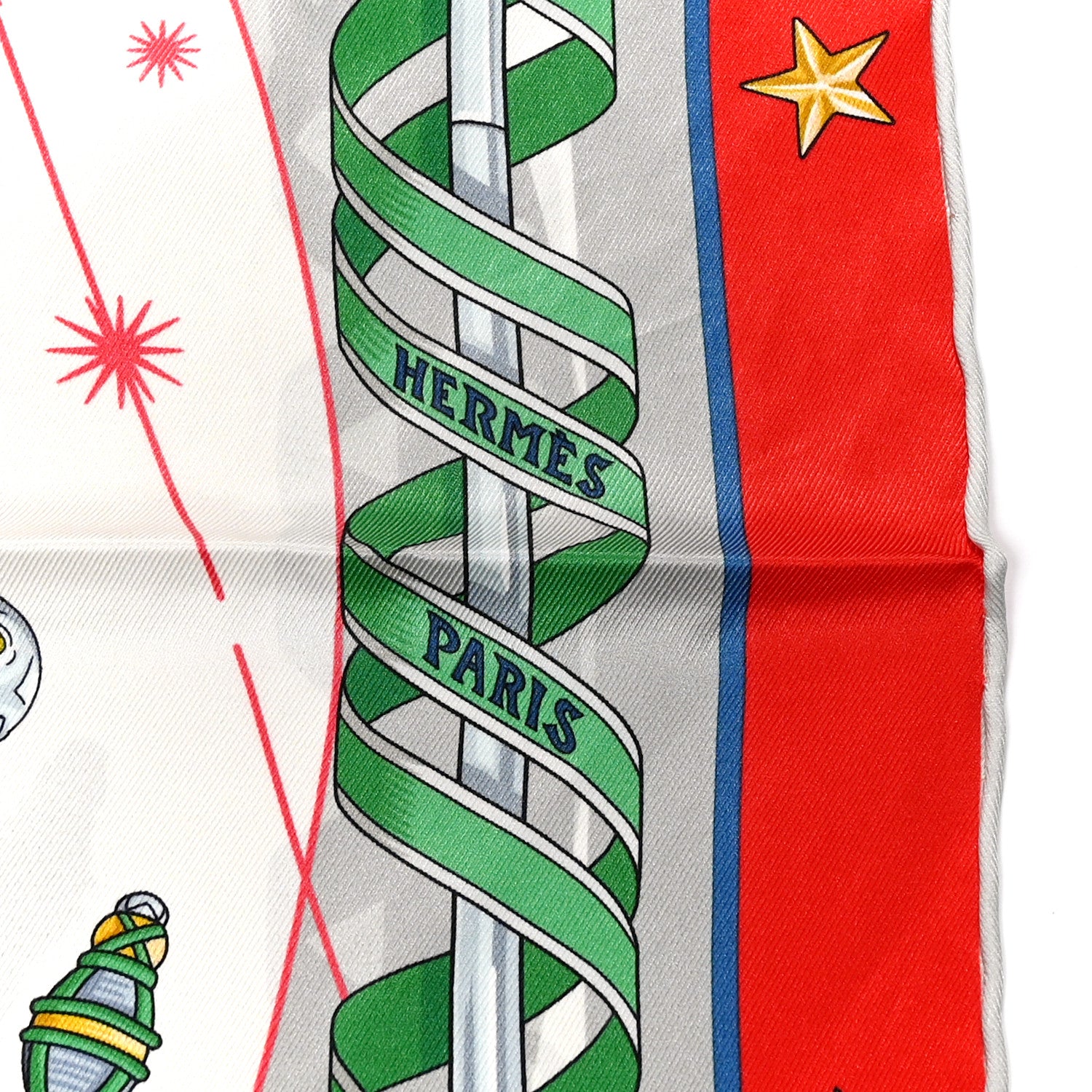 Hermes Silk Chorus Stellarum Scarf 70 Rouge White Multicolor 2 of 7