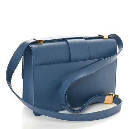 Christian Dior Grained Calfskin 30 Montaigne Flap Bag Blue 3 of 9