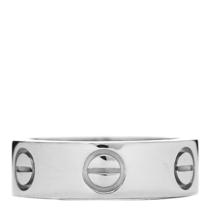 Cartier 18K White Gold 5.5mm LOVE Ring 48 4.5 3 of 4