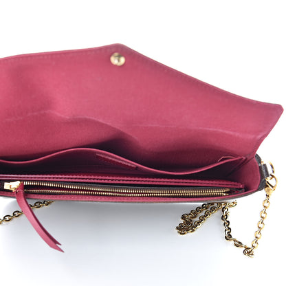 Louis Vuitton Monogram Pochette Felicie Chain Wallet Fuchsia 6 of 18