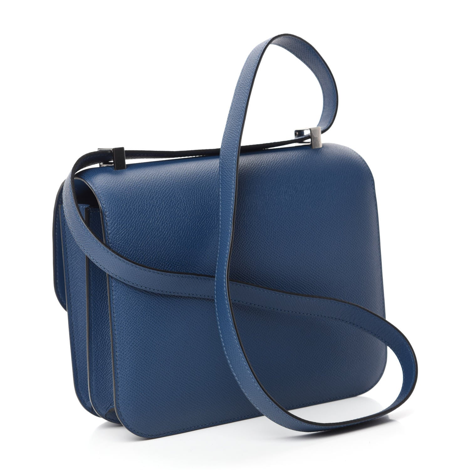Hermes Epsom Enamel Constance 24 Deep Blue 4 of 11