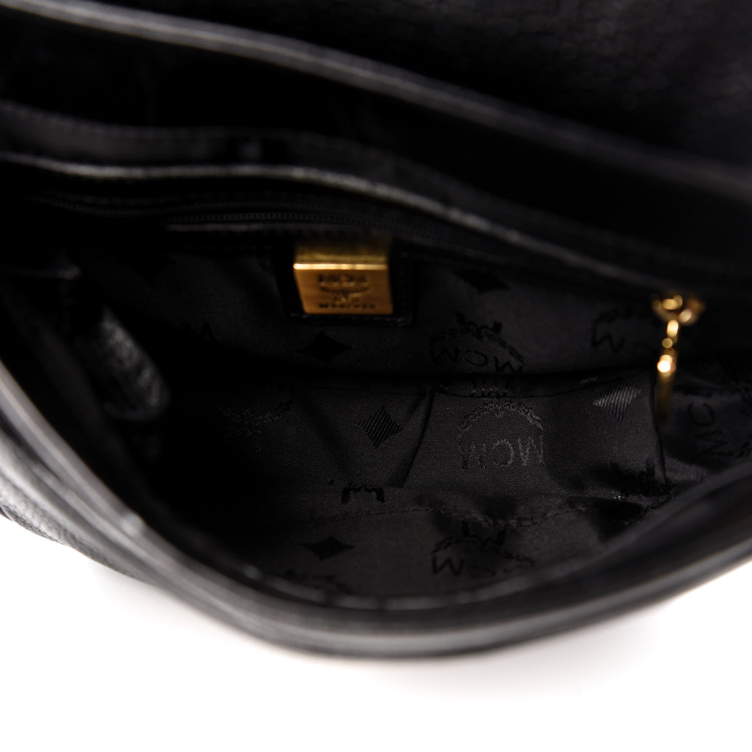 MCM Saffiano Studded Crossbody Black 5 of 12