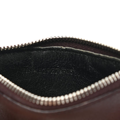 Saint Laurent Grained Calfskin 5 Fragments Zip Pouch Card Holder Bordeaux 7 of 11