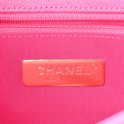 Chanel Denim Quilted Medium Chanel 19 Flap Neon Pink 6 of 10