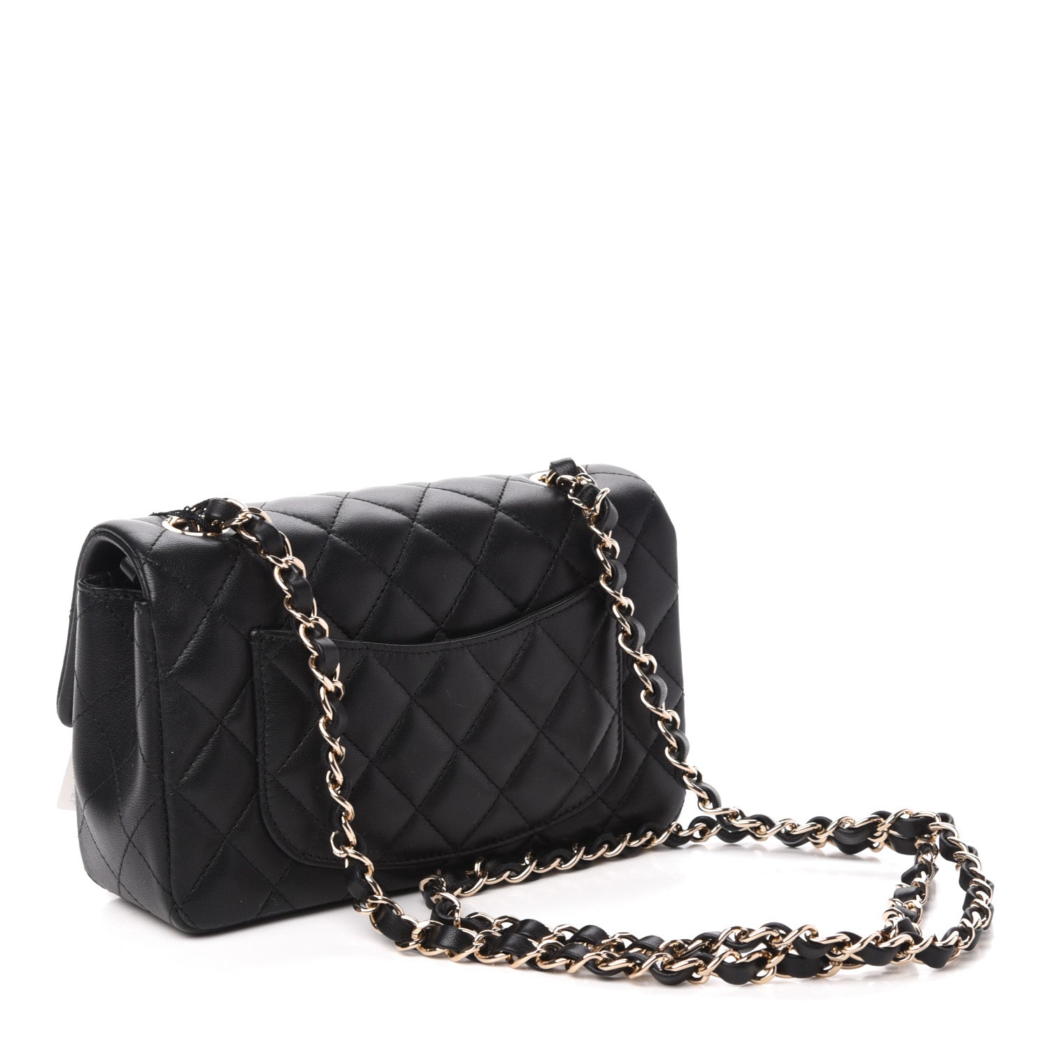 Chanel Lambskin Quilted Mini Rectangular Flap Black 3 of 10