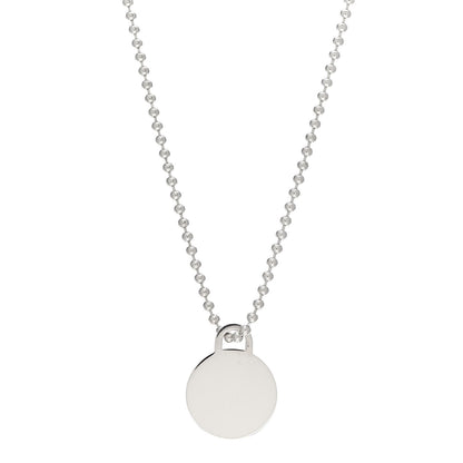 Tiffany Sterling Silver Round Tag Bead Necklace 1 of 4
