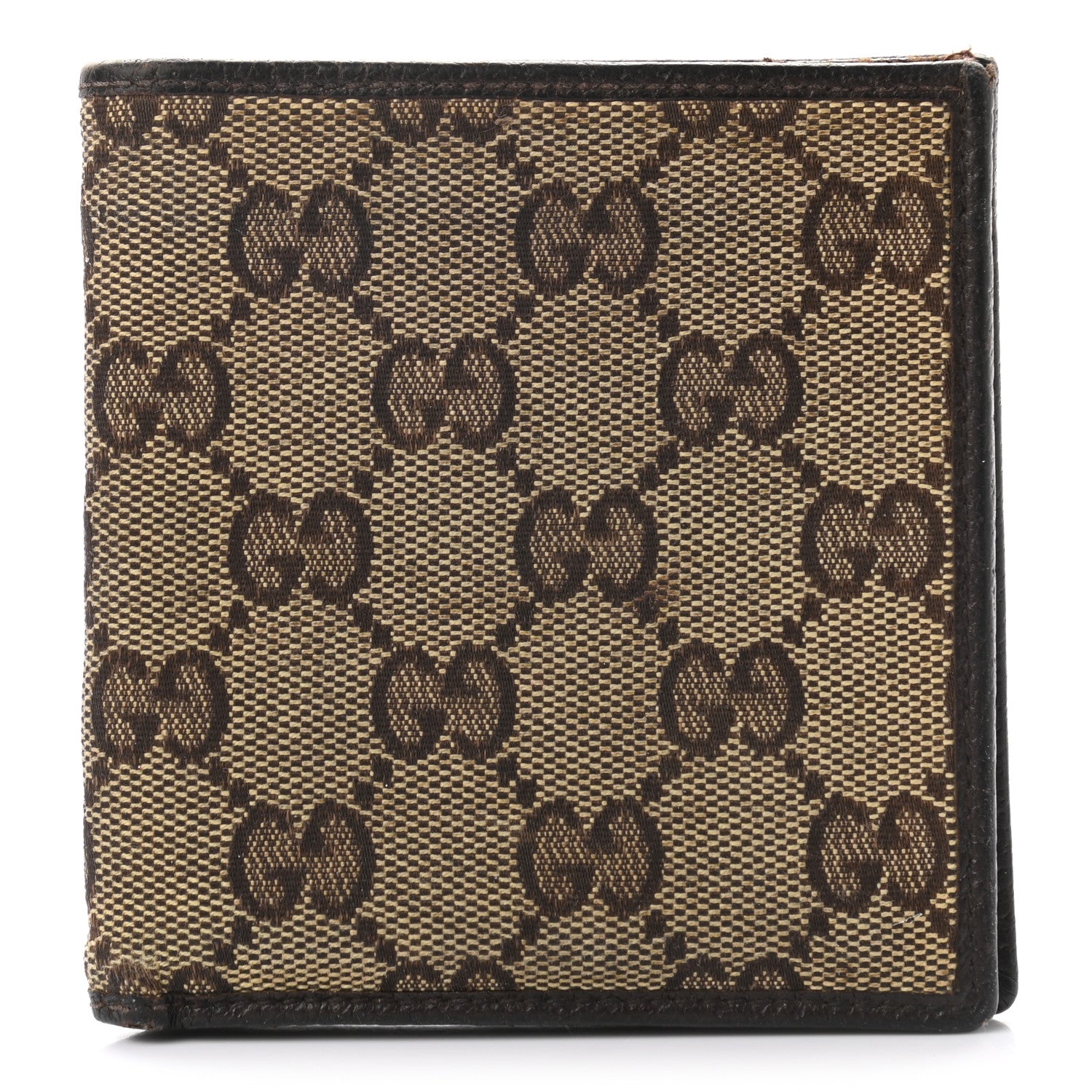 Gucci Monogram Bi-Fold Wallet Dark Brown 1 of 8