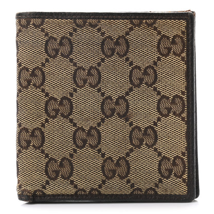 Gucci Monogram Bi-Fold Wallet Dark Brown 1 of 8